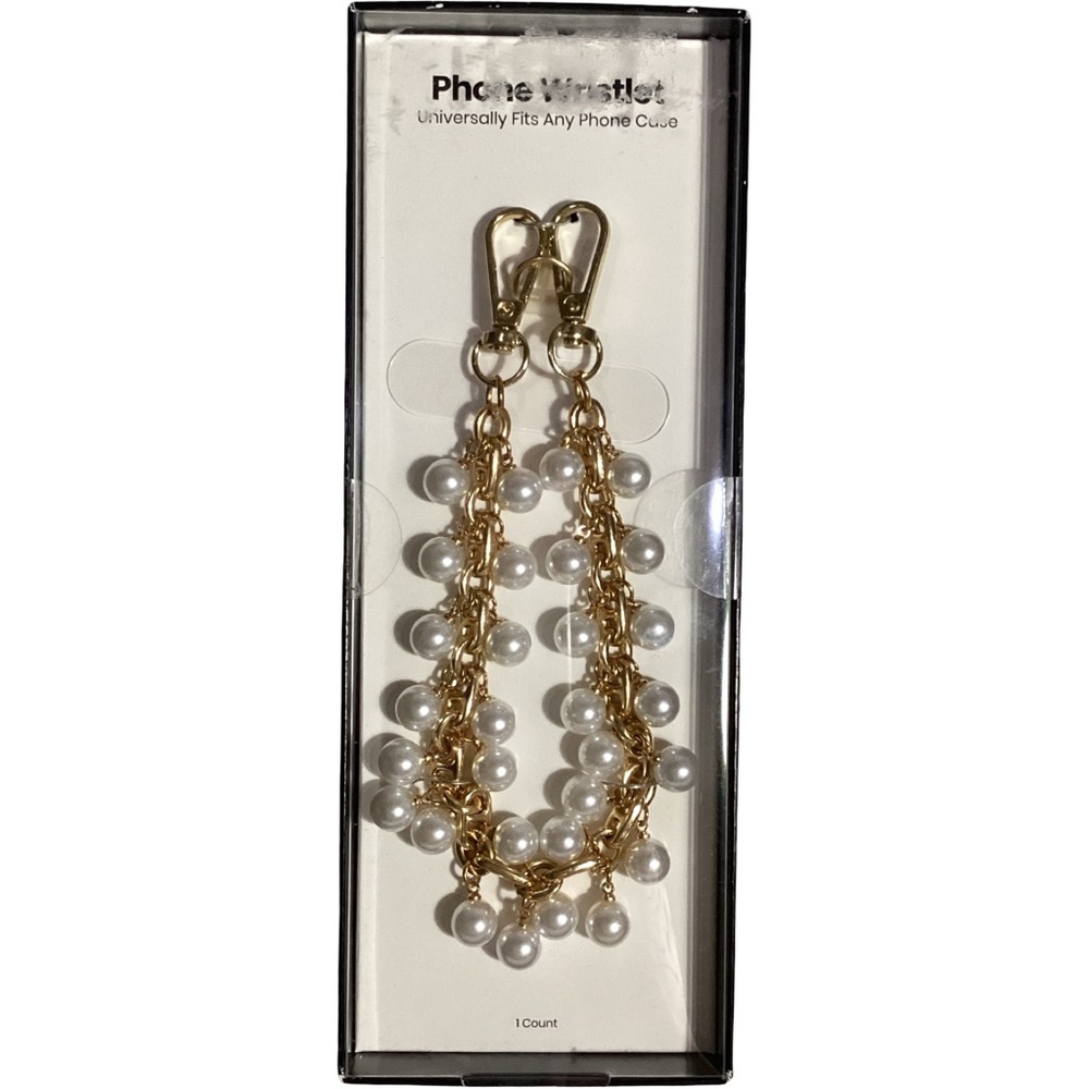 Phone Wristlet Chain & Bead Strap 12.5” Universal Fits Any Phone Case or Bag